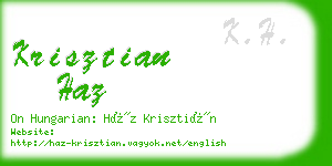 krisztian haz business card